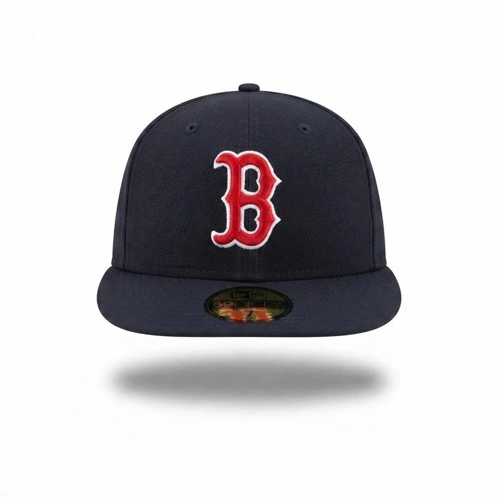 Boston Red Sox New Era 59FIFTY Low Profile Fitted Hat Mens Size 7 Navy Blue NEW